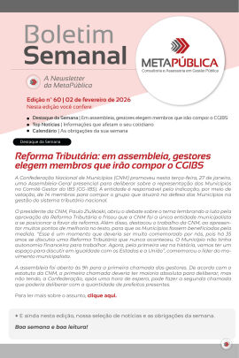 Imagem da notícia BOLETIM SEMANAL Nº 60 - 02 DE FEVEREIRO DE 2026